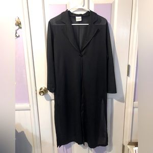 Newport News Black sheer duster
